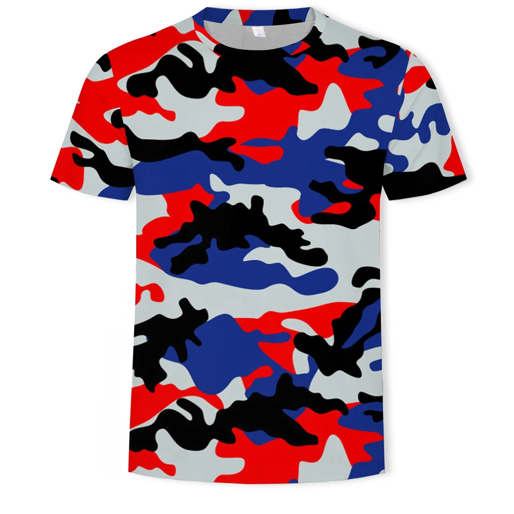 

Nova camuflagem roupas de lazer camisetas masculinas e femininas casuais impressão 3d hip hop harajuku personalidade em torno do