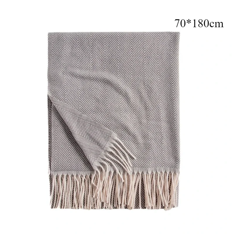 Однотонный женский шарф Зимний милый средней длины