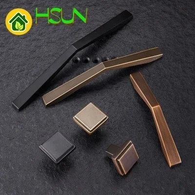 Черная Античная Медная ручка из искусственной меди современный компактный шкаф