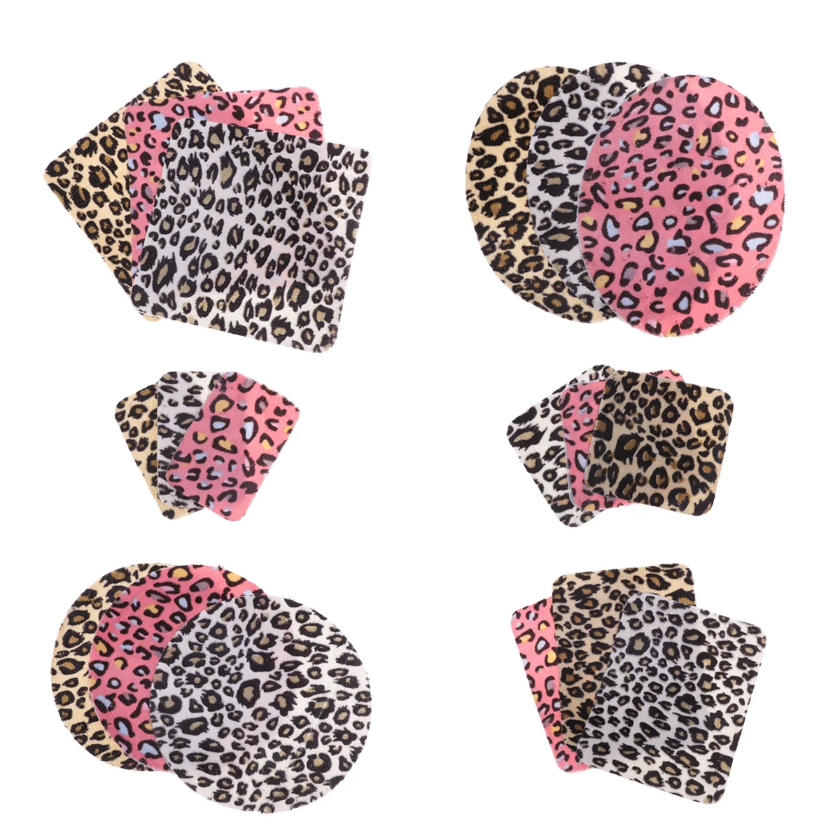 

18PCS On Patches Leopard Pattern Sew On Patches Clothing Repair Patch- Sew DIY Applique for Elbow Pants Knees