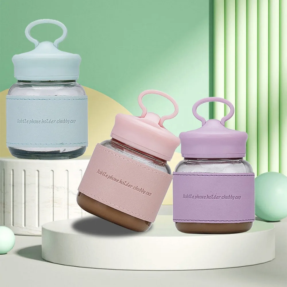 Новая стеклянная бутылка для воды 300 мл портативная Милая мини-чашка герметичная