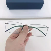 high quality eyewear denmark brand pure titanium myopia square glasses frame men screwless eyeglasses ultralight optical lenses