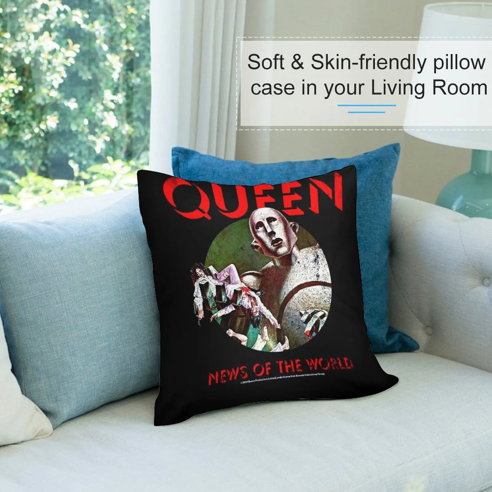 Queen-новости мира-футболка декоративная подушка орнамент