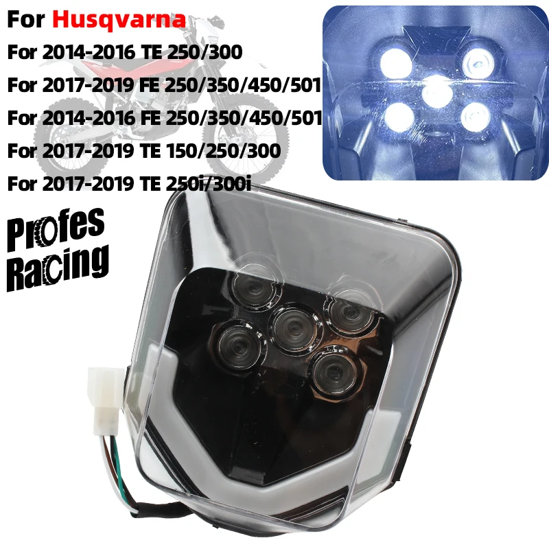 

For Husqvarna 701 Te 250 300 450 FC FE TE TC 125 250i 300i Head Lamp Dirt Bike Accessories Headlight Led Motorcycle Light Wick