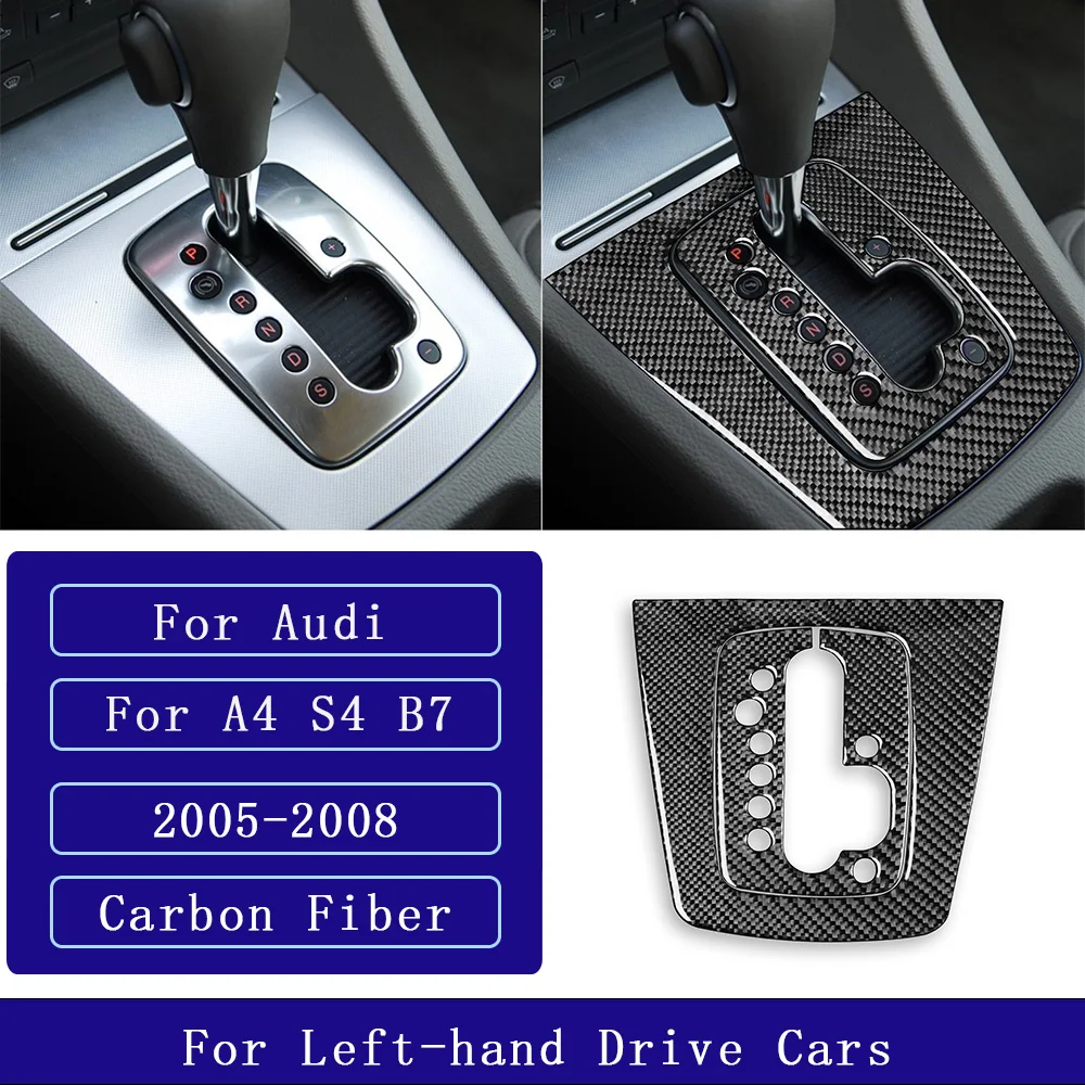 

Для Audi A4 S4 B7 2005-2008 углеродное волокно, панель переключения передач, накладка, автомобильные аксессуары, декоративная наклейка