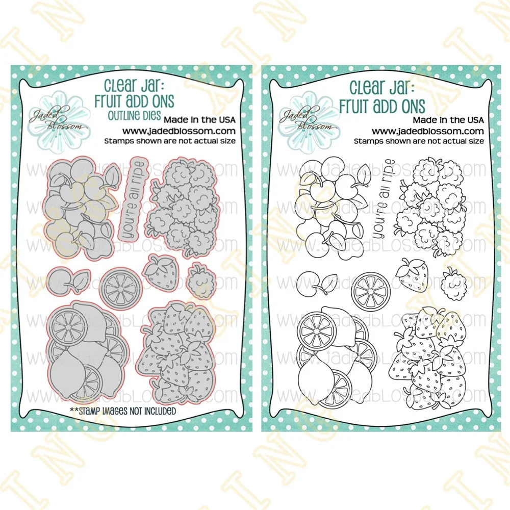 

Fruit Add Ons Metal Cutting Dies and Clear Stamps for Diy Scrapbook Paper Craft Handmade Card Album Punch Art Cutter 2022 New