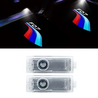 2piecesset car door welcome light led projector light hd shadow warning lamp logo auto accessories for bmw f07 5 series logo