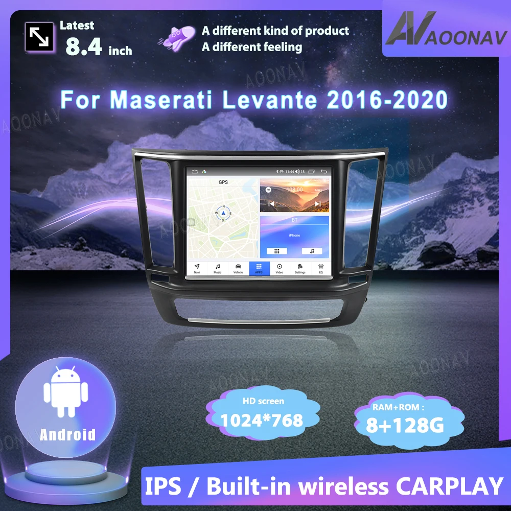 8 4-дюймовый автомобильный радиоприемник для Maserati Levante 2016-2020 Android вертикальный