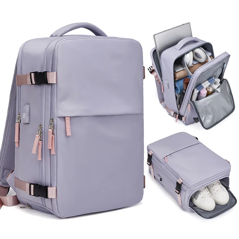 

New Travel Backpack Women's Luggage Bag Dry Wet Separation Casual Lightweight Book Multi functional Computer Back