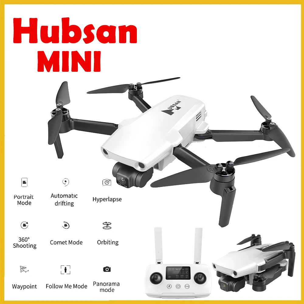 

New Hubsan Mini RC Drone 249g GPS Drone with 4K Camera 3-Axis Gimbal Quadcopter 45mins 9KM 3X Zoom 45min Professional Dron