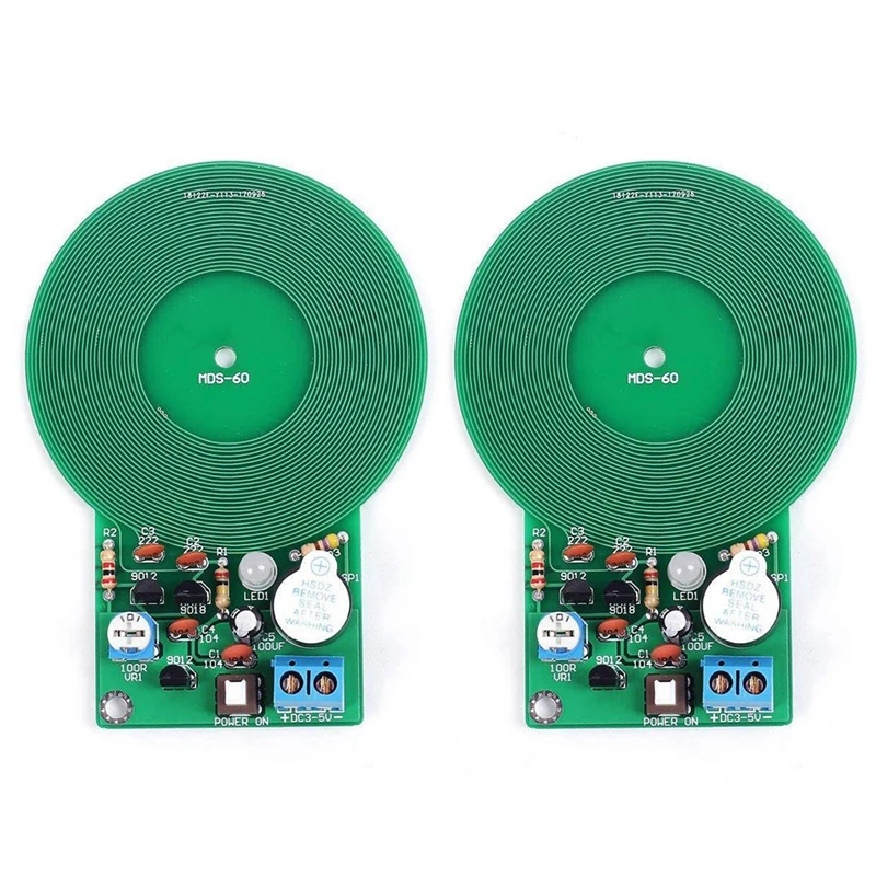 

TOP 2X Icstation Less Than 60Mm Simple Metal Detector,For Assemble Kit DIY Electronic Soldering Practice,Metal Sensor Buzzer