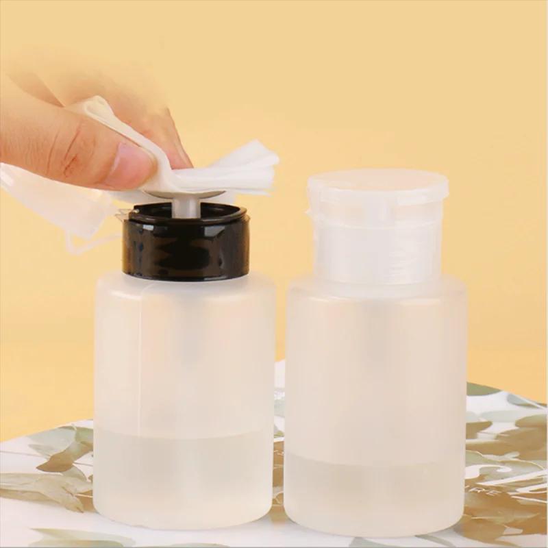 

60/150ml Empty Press Pump Dispenser Nail Refillable Bottles Nail Art Polish Remover Cleaner Makeup Moisture Bottle Manicure Tool