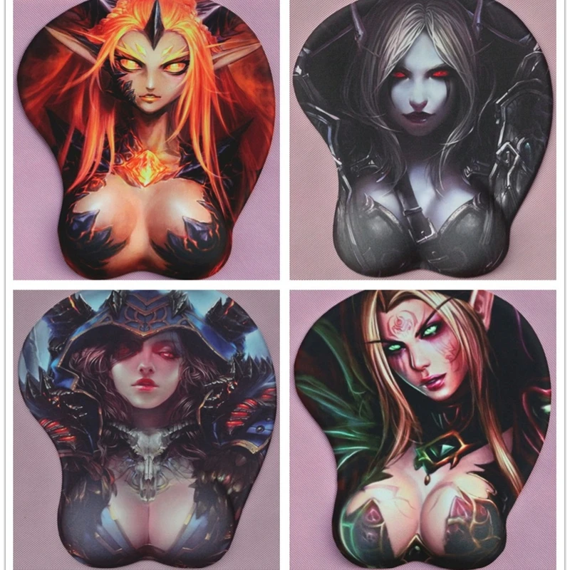 

2020 new version Japanese anime 3d mouse pad wristbands Cartoon Creative WOW mouse pad Chest mouse pad Free Shipping