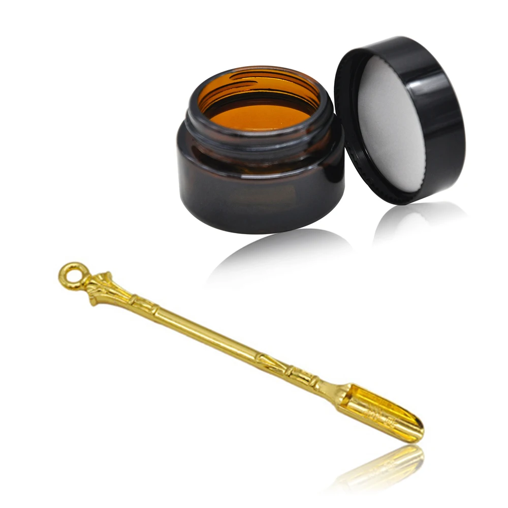 

Стеклянная банка HORNET, сухая трава табак, бутылка для хранения специй, емкость для таблеток и таблеток + мини-столовая Золотая ложка, 4 размера