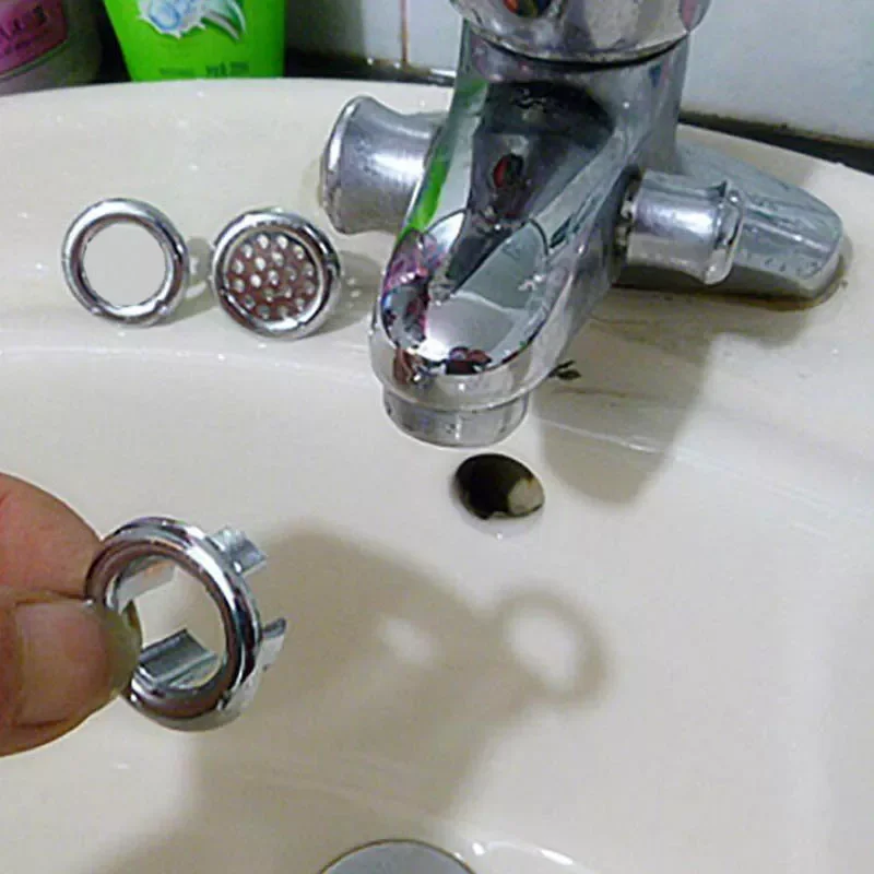

Spare Pots Silver Basin Cap Overflow Cover Round Ring Bath Sink Plastic Bathroom Supplies