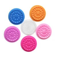 colorful disposable plastic flower eyelash holder sticker glue adhesive pallet for eyelash extension makeup tools
