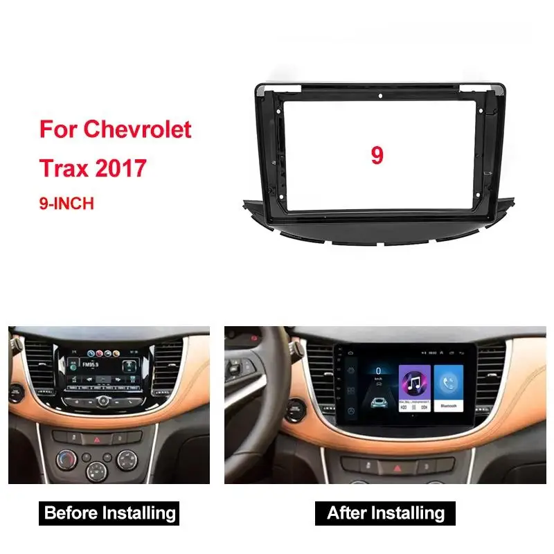 

9 Inch Car Frame Fascia Adapter Canbus Box Decoder For Chevrolet Trax Tracker 3 2017-2018 Android Radio Dash Fitting Panel Kit