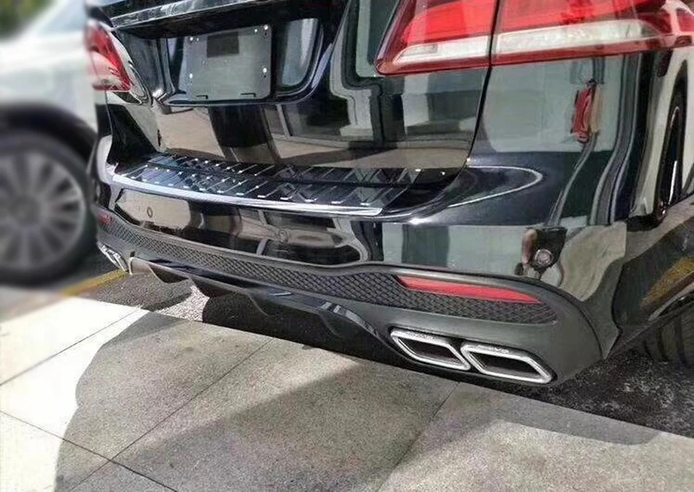 Задний диффузор с насадками для выхлопных газов ПП задний бампер Hugger Mercedes Benz GLE GLS