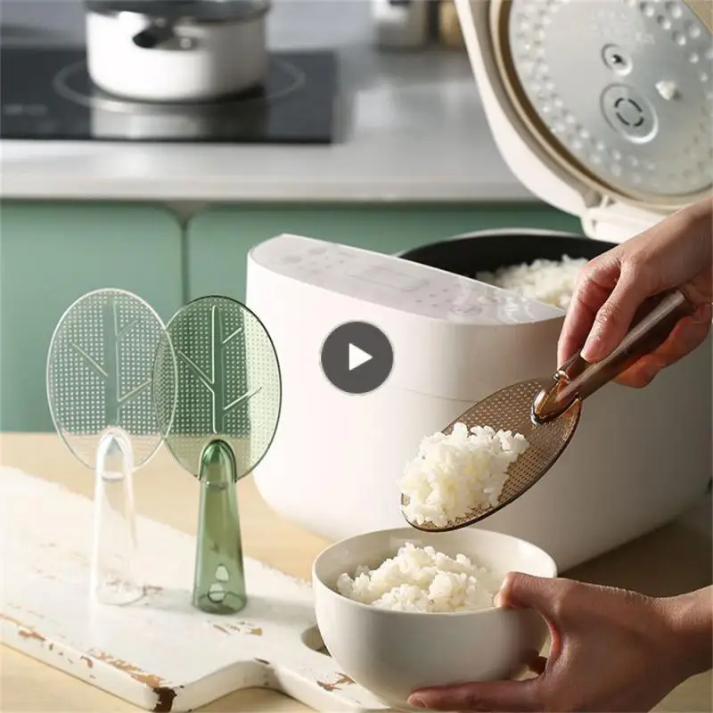 

High-quality Leaf Style Rice Spoon High Temperature Resistance Household Vertical Rice Spoon Thickened Kitchen Tools Ladle