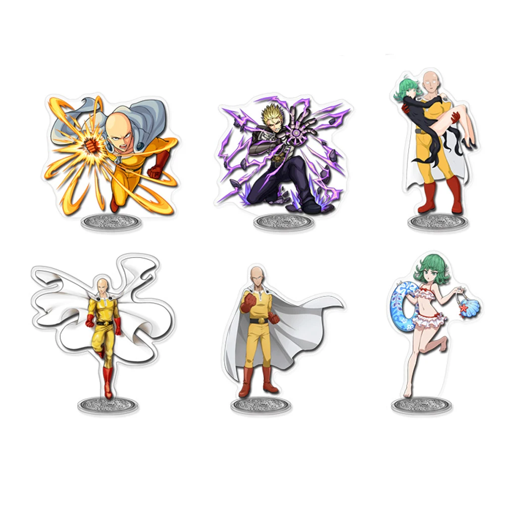 

Anime One Punch Man Acrylic Stand Model Saitama Genos Tatsumaki Action Figures DIY Desk Decor Standing Sign Collection Ornament