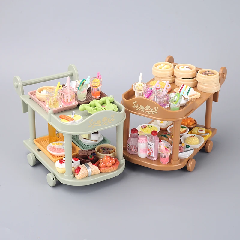 

Food Doll Furniture Toys Dining Cars Mini Food Set Miniature Dollhouse Kitchen Accessories Dining Cars Kids Toy