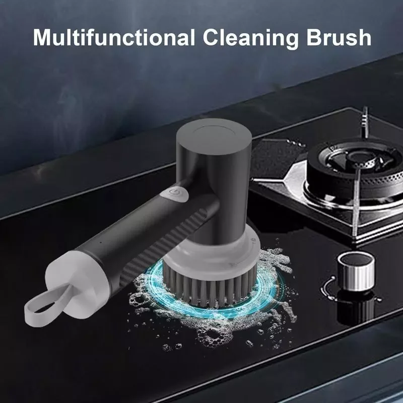 

Rotary Cleaning Brush Cordless Kitchen Bathroom Household Cleaning Brush Rechargeable Spin Scrubber Cleaning Brush