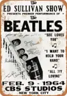 Винтажный внешний вид Оловянная металлическая табличка 8x12 дюймов-1964 Beatles на Ed Sullivan Show
