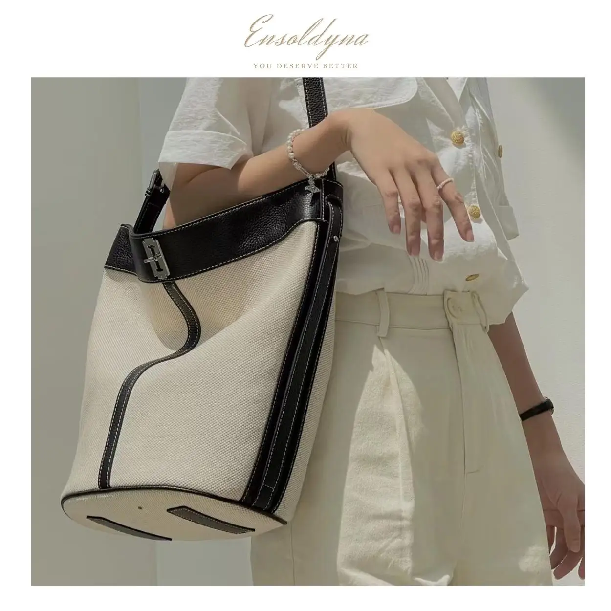 

Ensoldyna Hers Bag Retro Casual Women Totes Lady bag Shoulder Messenger Bags Women Weave Genuine Leather Luxury Bags