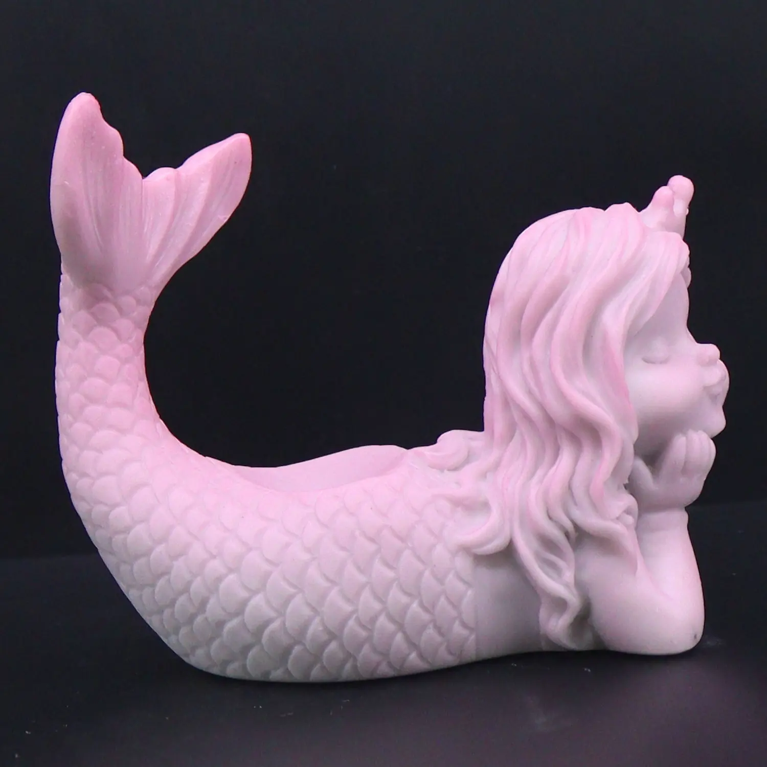 

Pink Mermaid Resin Crystal Ball Base Crafts Ornaments Home Decor