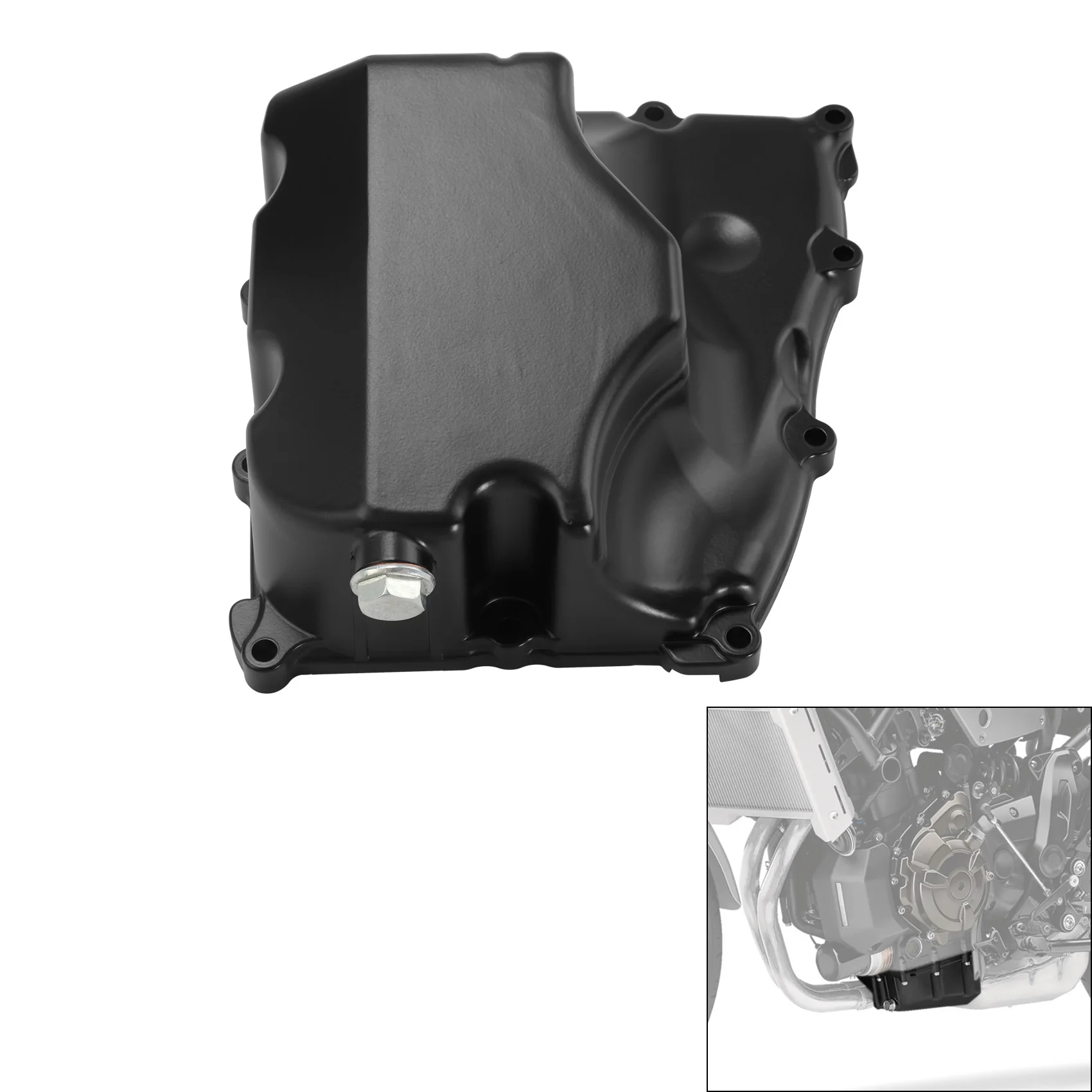 Фото Крышка сетчатого масляного поддона в сборе, подходит для мотоцикла Yamaha MT07 2014-2020 FZ07 2015-2017 XSR700 2016-2024 Tenere 700 XTZ700 2021-2024 №2