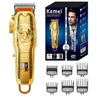 original kemei adjustable powerful electric hair clipper professional barber cordless hair trimmer beard haircut rechargeable