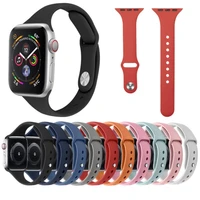 slim silicone strap for apple watch series 7 45mm 41mm band 44mm 40mm 38mm 42mm correa soft bracelet iwatch 6 se 5 4 3 watchband