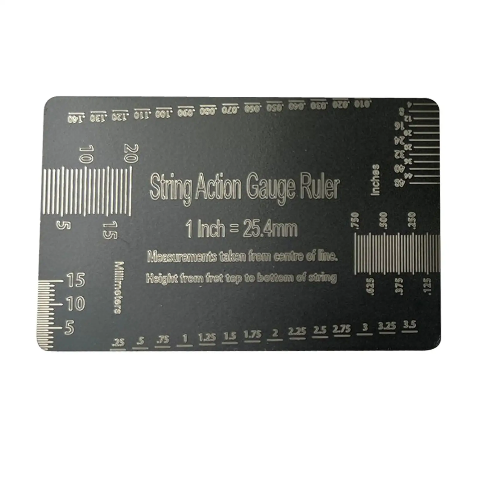 

String Action Gauge String Pitch Ruler for Electric Bass and