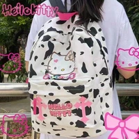 homemade sanrio hello kitty graffiti backpack cartoon cute japanese girl bag student large capacity backpack tote bag gift