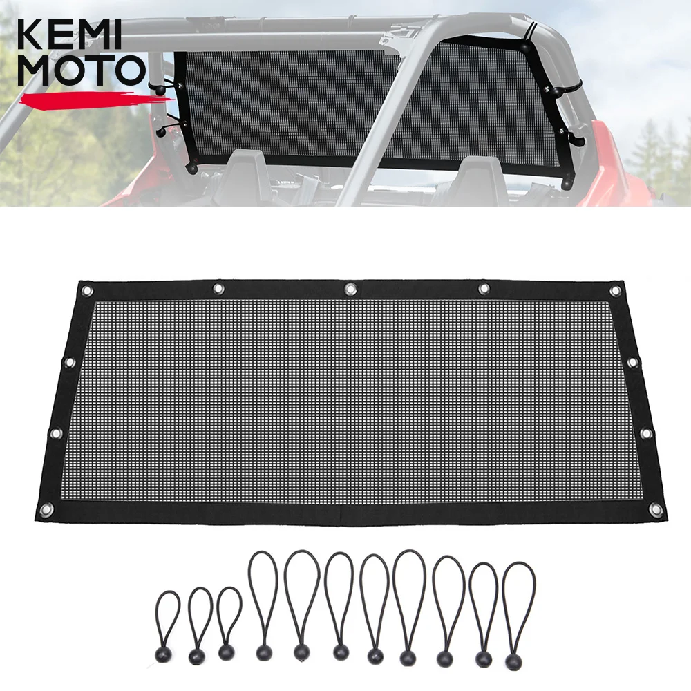 KEMIMOTO UTV Soft Rear Window Net Mesh Compatible with Polaris RZR PRO XP, RZR PRO XP4 2020-2023 Sun UV Protection