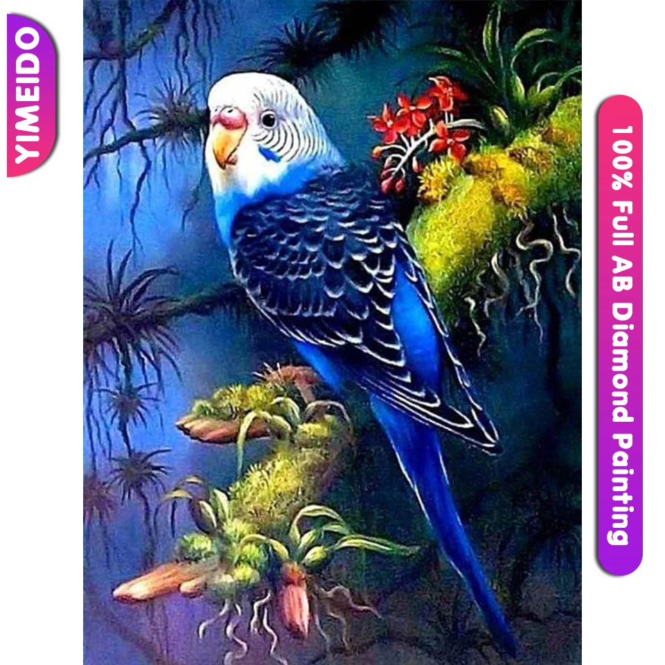 

YIMEIDO 5D DIY Advanced Flowers Full AB100% Diamond Paintings Kits Eagle Zipper Bag Hand Embroidered Furniture Decoration Gift