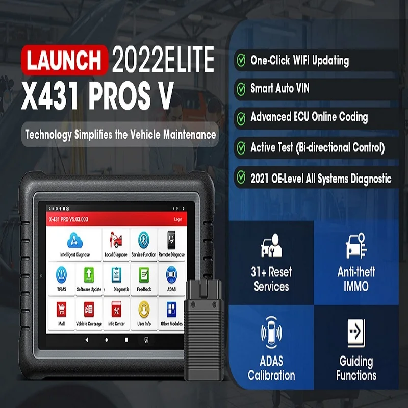 

2022 LAUNCH X431 PROS V Diagnostic Tools OBD2 Scanner Machine For Auto Automotive Herramientas OBD Car Scan Useful Free Shi