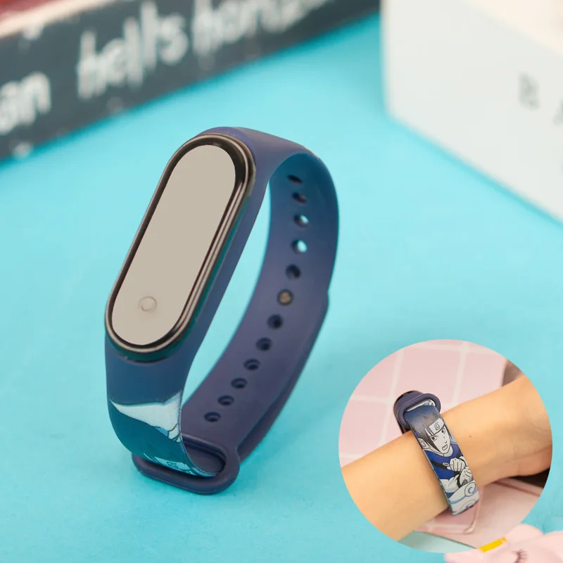 Часы Наруто удзумаки светодиодные водонепроницаемые спортивные электронные с