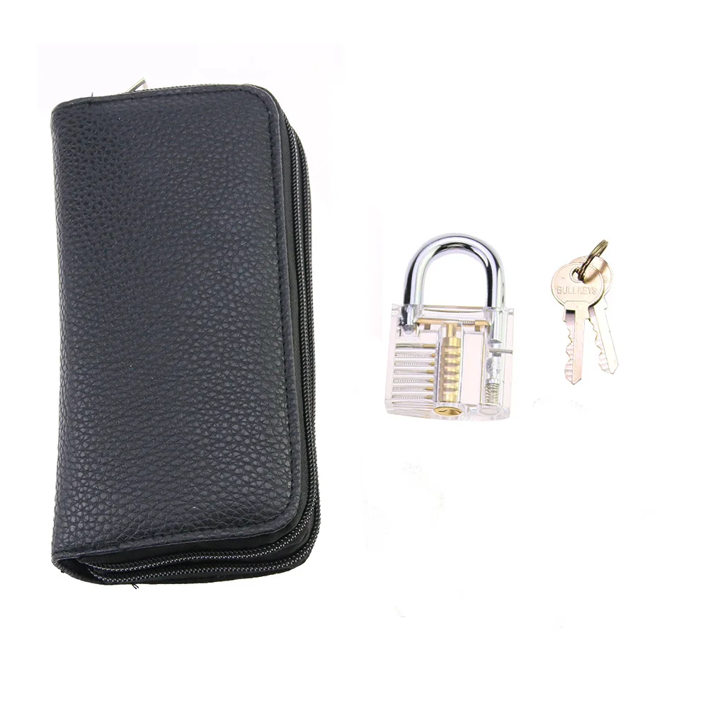 

Goso 24pcs Locsmith Practice Tools and Tension Tools with Leather Bag,Locksmith PickSet Training Kit