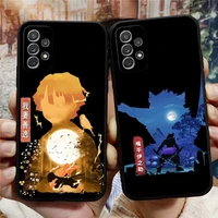 demon slayer phone case for samsung note 20 10 9 8 pro plus ultra m80 m20 m31 m40 m10 j7 j6 prime black soft funda%c2%a0shell