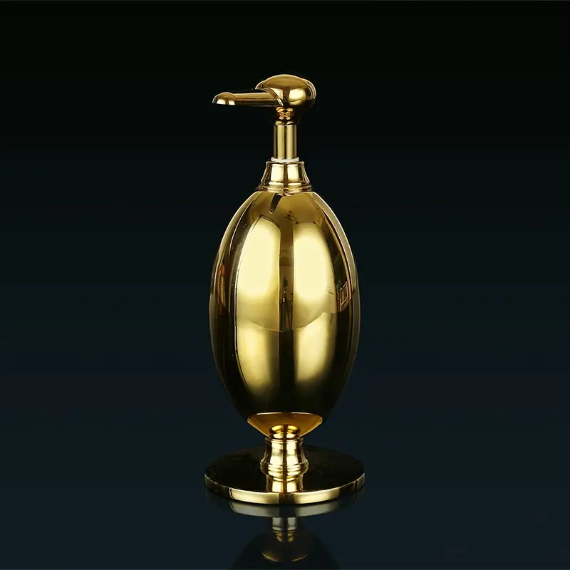 

Настольный Золотой диспенсер для жидкого мыла с щеткой, дезинфицирующее средство для рук в ванной комнате, бутылка для шампуня и геля для душа, кухонная коробка 350 мл