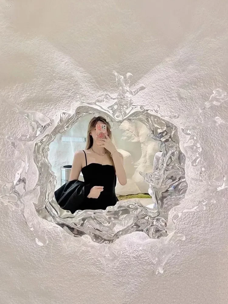 Художественное зеркало с водой настенный светильник для гостиной украшение в