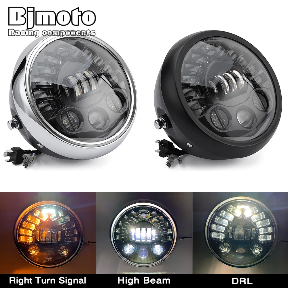 

7.5 inch Universal Motorcycle Led Headlight For Honda Yamaha Suzuki BMW Scrambler Cafer Racer Chopper Bobber 7.5" Headlamp