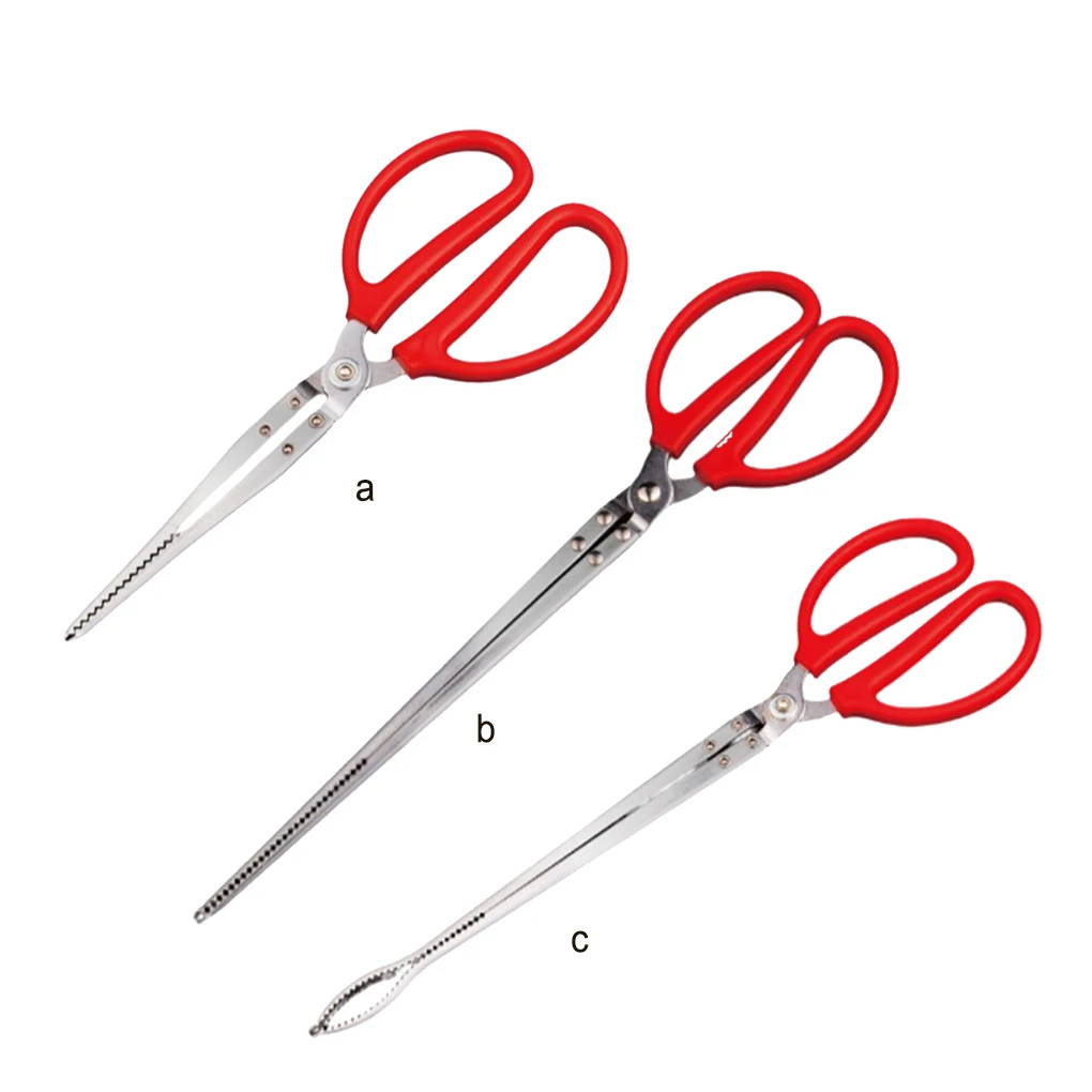 

Stainless Steel Antislip Clip Multifunction Seafood Long Handle Crabs Tongs Portable Hand Tool Fishing Tackle Outdoor