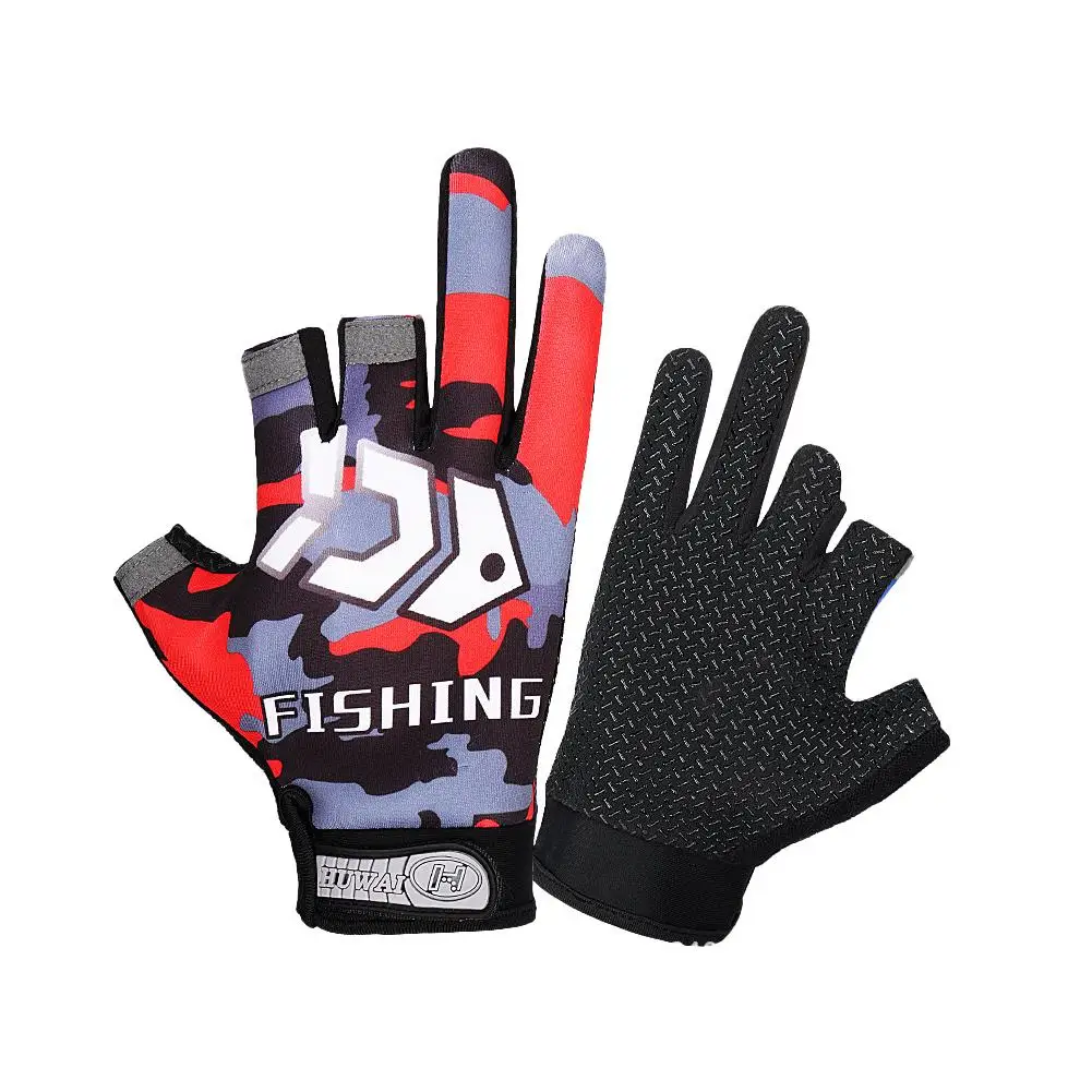 Перчатки рыболовные для мужчин и женщин тонкие дышащие митенки с тремя пальцами