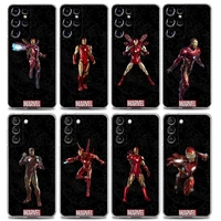 clear phone case for samsung s22 s21 s20 s10e s10 s9 plus lite ultra fe 4g 5g soft silicone case cover marvel iron man is strong