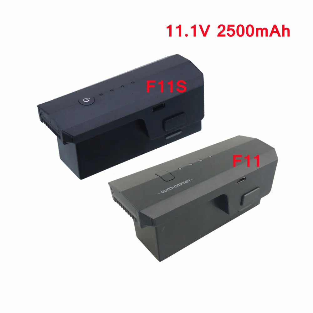 

Аккумулятор 11,1 В для дрона SJRC F11/F11S/ F11 PRO/F11S 4K PRO Аксессуары для квадрокоптера RC 11,1 В 2500 мАч литий-полимерная батарея для F11S PRO