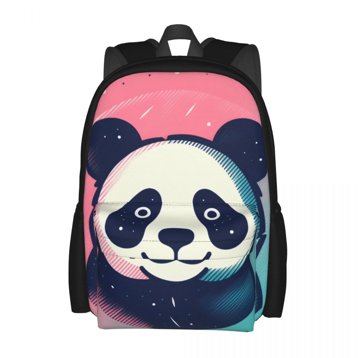 

Panda Backpack Simple Circle Hiking Backpacks Women Casual High School Bags Design Lightweight Rucksack