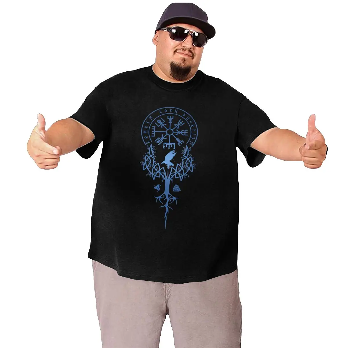 

Viking Design Oversized T-Shirts for Big Tall Man Plus Size T Shirts Men's Top Clothing Cotton Tees Summer Short Sleeve Clothes