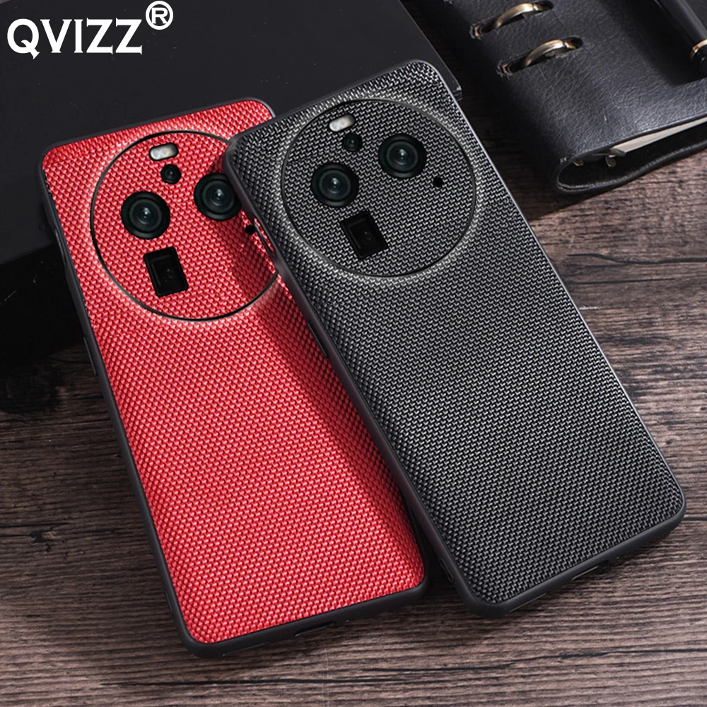 

Fabric Cloth Case for Oppo Find X6 Pro FindX6Pro Armor Shockproof Soft Silicone Edges Hard Luxury Phone Cover for OppoFindX6Pro